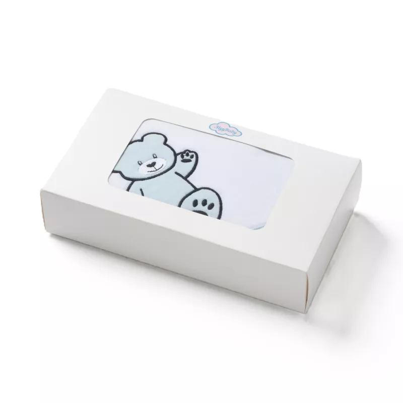 Kapuzenbadetuch und Waschhandschuh für Jungen