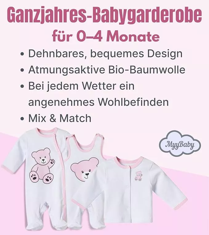 Strampler-Set mit Cardigan für Mädchen