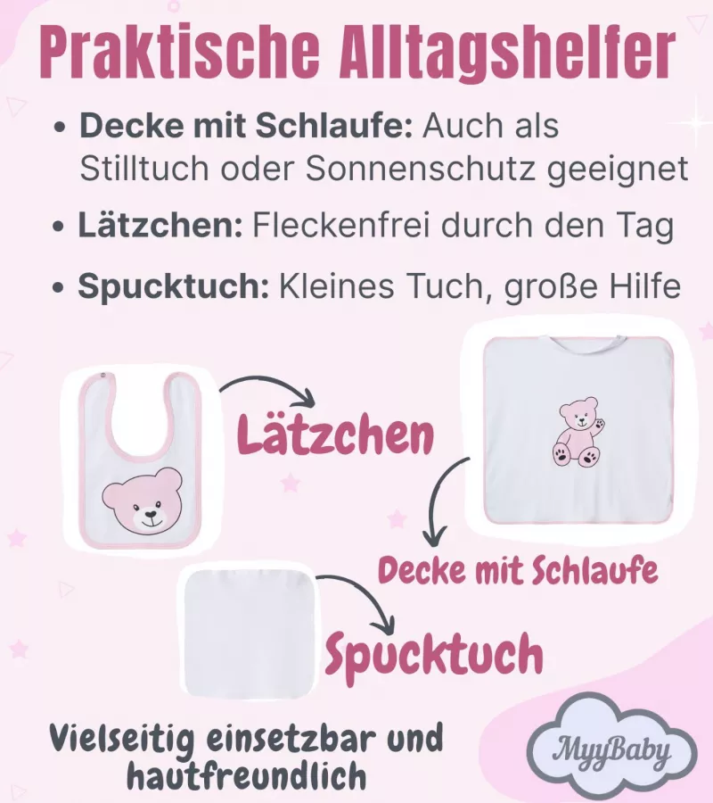 Neugeborenen Set, Erstausstattung Baby Kleidung, Geschenkset. für Mädchen
